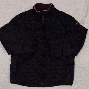 Bakers by Ted Baker Black Quilted Jacket with Burgundy Trim boys size 8